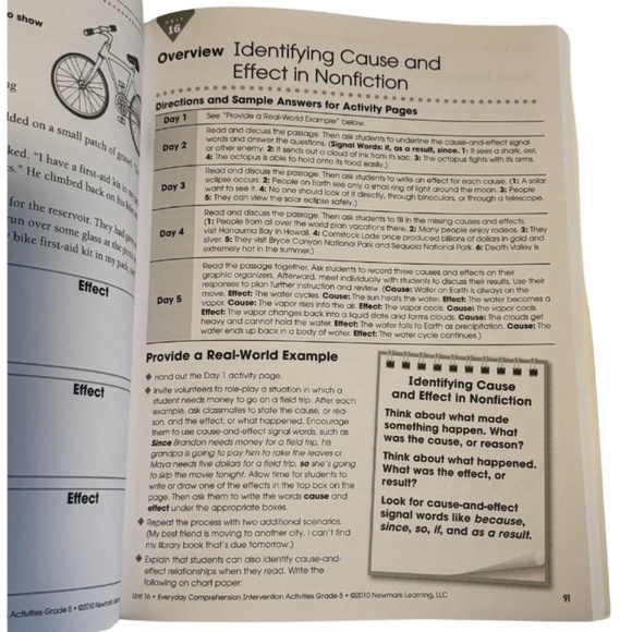 Newmark Learning Grade 5 Reading Comprehension & Everyday  Intervention - Picture 5 of 9